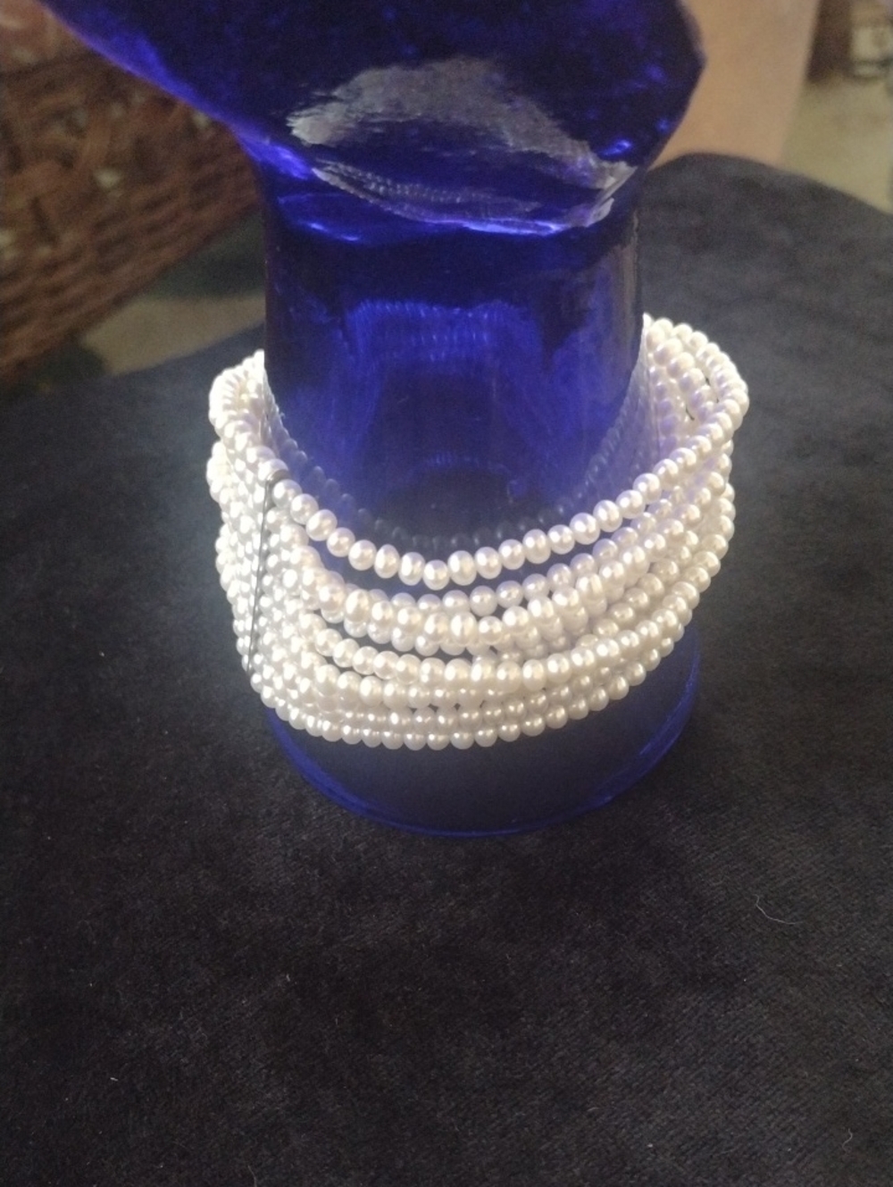 Classic White Pearl Stretch Bracelet Set - Unbranded